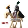 Skeleton Soldier Army King Knight Undead Horse Warrior Bricks Building Block Ringwraith Saddle Roman Soldiers Sword Waffen Toys