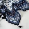 Women'S Bohemian Style Paisley & Floral Print Scarf - Lightweight, Breathable Polyester Shawl with Tassels for Travel