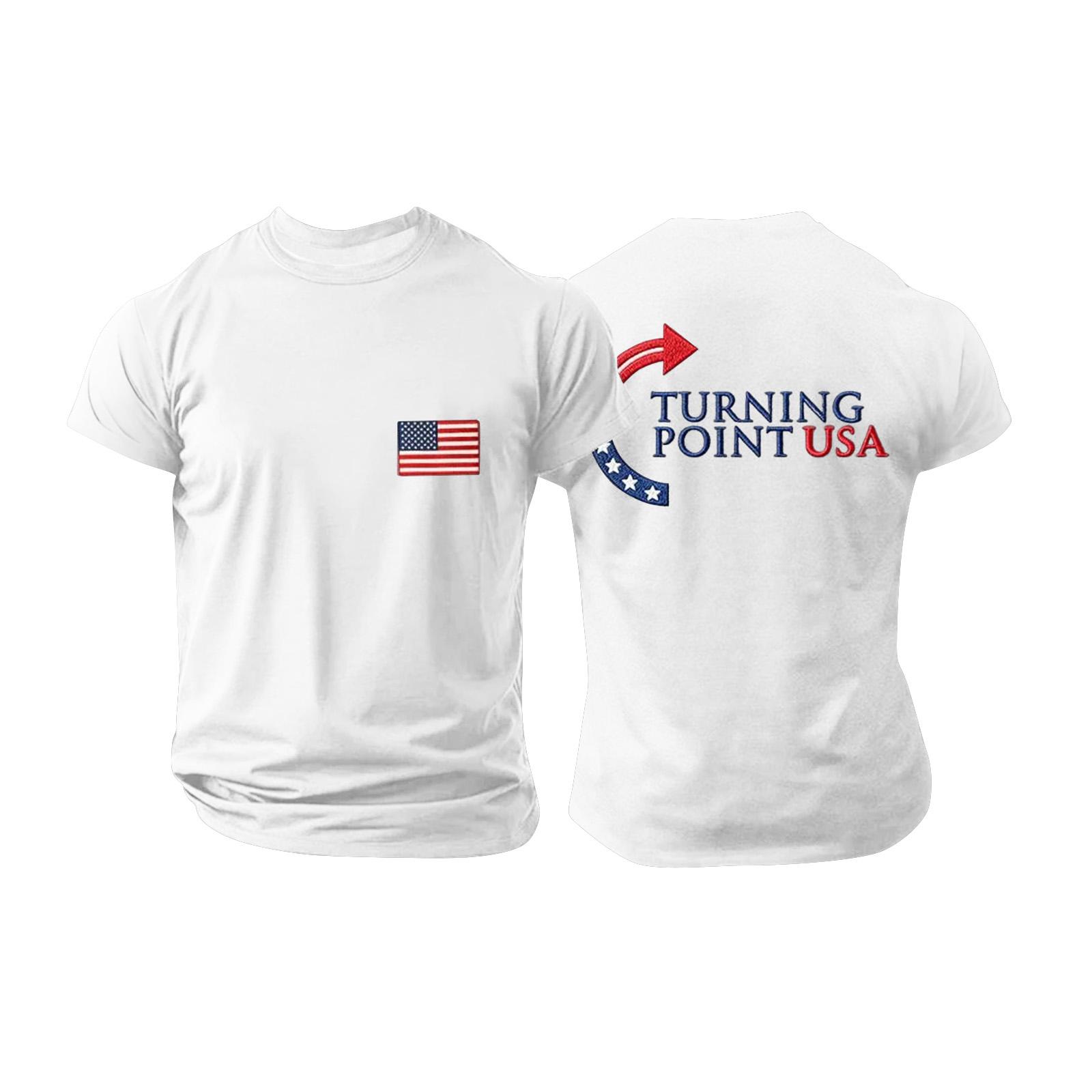 

Мужская футболка с коротким рукавом с принтом Мужская свободная повседневная футболка с коротким рукавом M белый