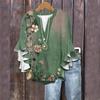 Summer Tops For Women Cute V Neck 3/4 Sleeve Blouses Floral Print Top Casual Shirts