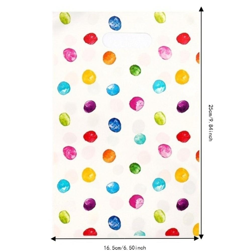 50Pcs Portable Size Party Favor Bags Colorful Gift Bags High Quality Handheld Bags  Birthday Party