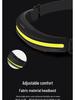 USB Rechargeable Running Headlamp with COB Work Light for Outdoor Camping