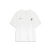Li-Ning X Disney Oswald Series Cartoon Letter Print Perforated Short Sleeve T-Shirt Unisex Tops Off-White AHST315-4