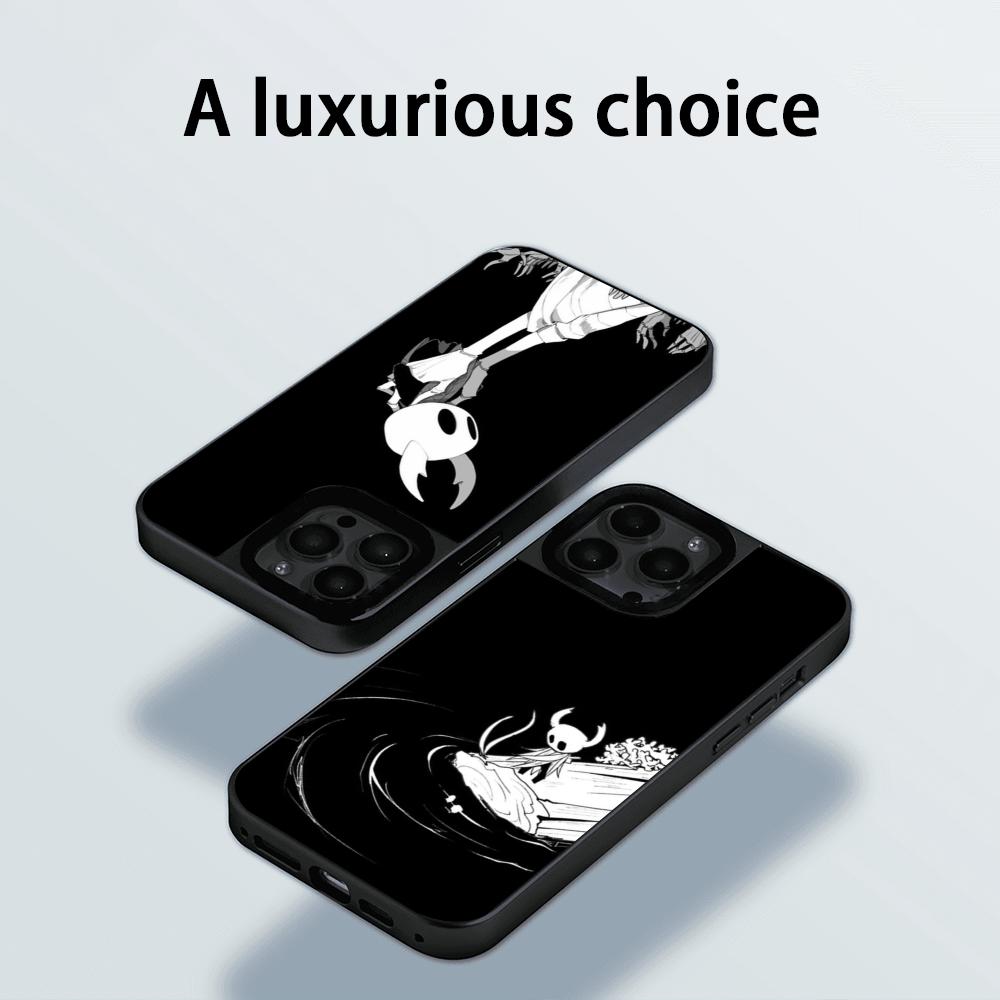 Super fashion Hollow Knights game Phone Case for iPhone 17 16 e 15 14 13 12 Pro Max Sheepskin Silver-edged protective case