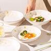ZISIZ Gold Leaf Ceramic Deep Plate Set