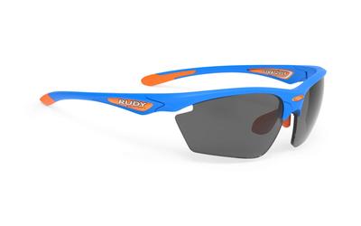 Rudy Project Stratofly Azzurro Sport Mandarin Sunglasses, Frame/Smoke Black, Lens Rubber, SP231081-0000