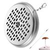 Portable Mosquito Coil Tray With Cover Stainless Steel  Mosquito Coil Holder Box Anti-Mosquito Spiral Innse Coil Burner