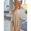Popular Summer New Slim Fit Sexy European and American Satin Backless Suspender Dress Women
