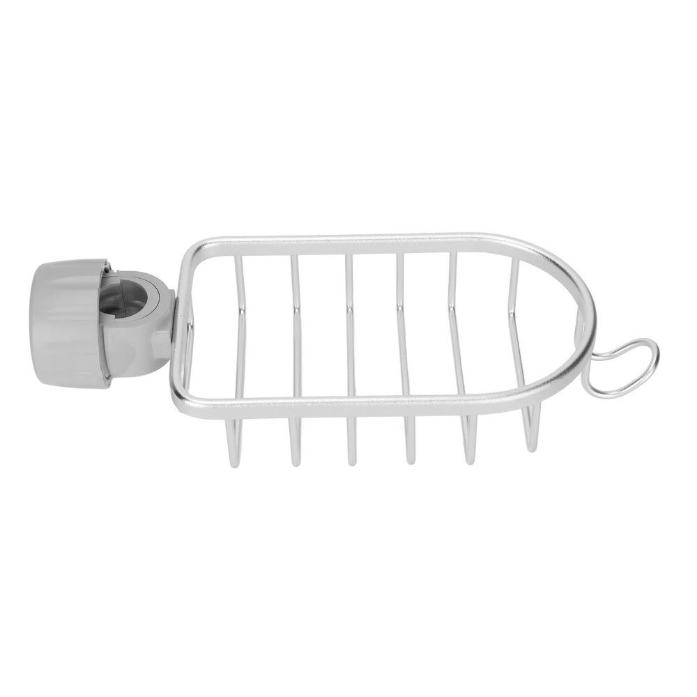 Aluminum and Plastic Sponge Drainer Rack Adjustable Sink Drainer Basket  Home Kitchen Bathroom