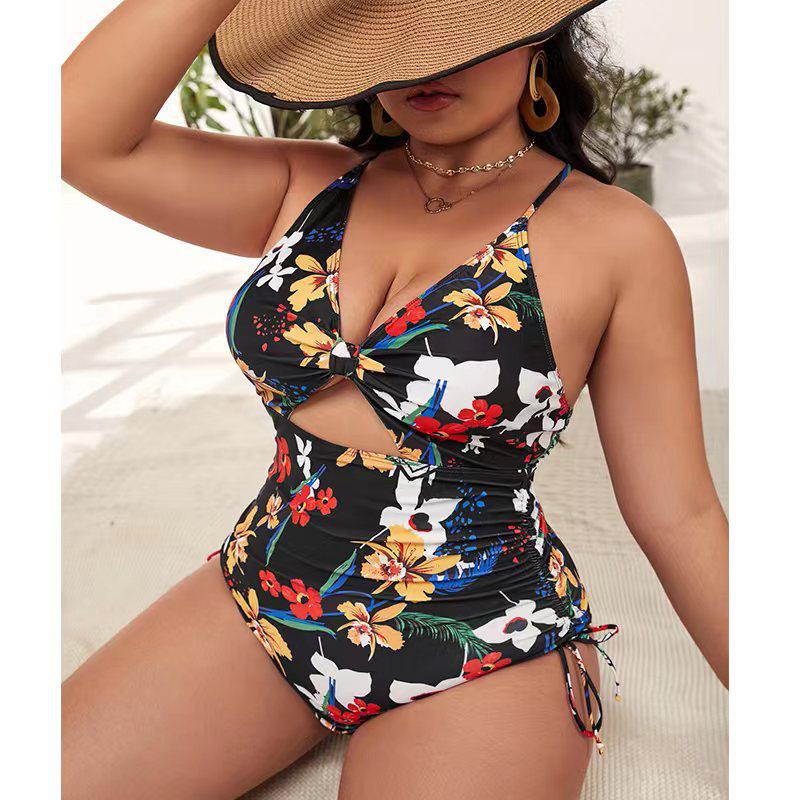 Sporty Floral One-Piece Swimsuit for Women