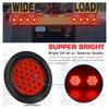 APSMOTIV 12V Red/White/Amber 4" Round LED Trailer Tail Light Stop Turn Tail Brake Signal/Reverse Backup/Marker Lights Trucks Trailer RV Camper