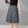 Women's High-Waist A-Line Suit Midi Skirt