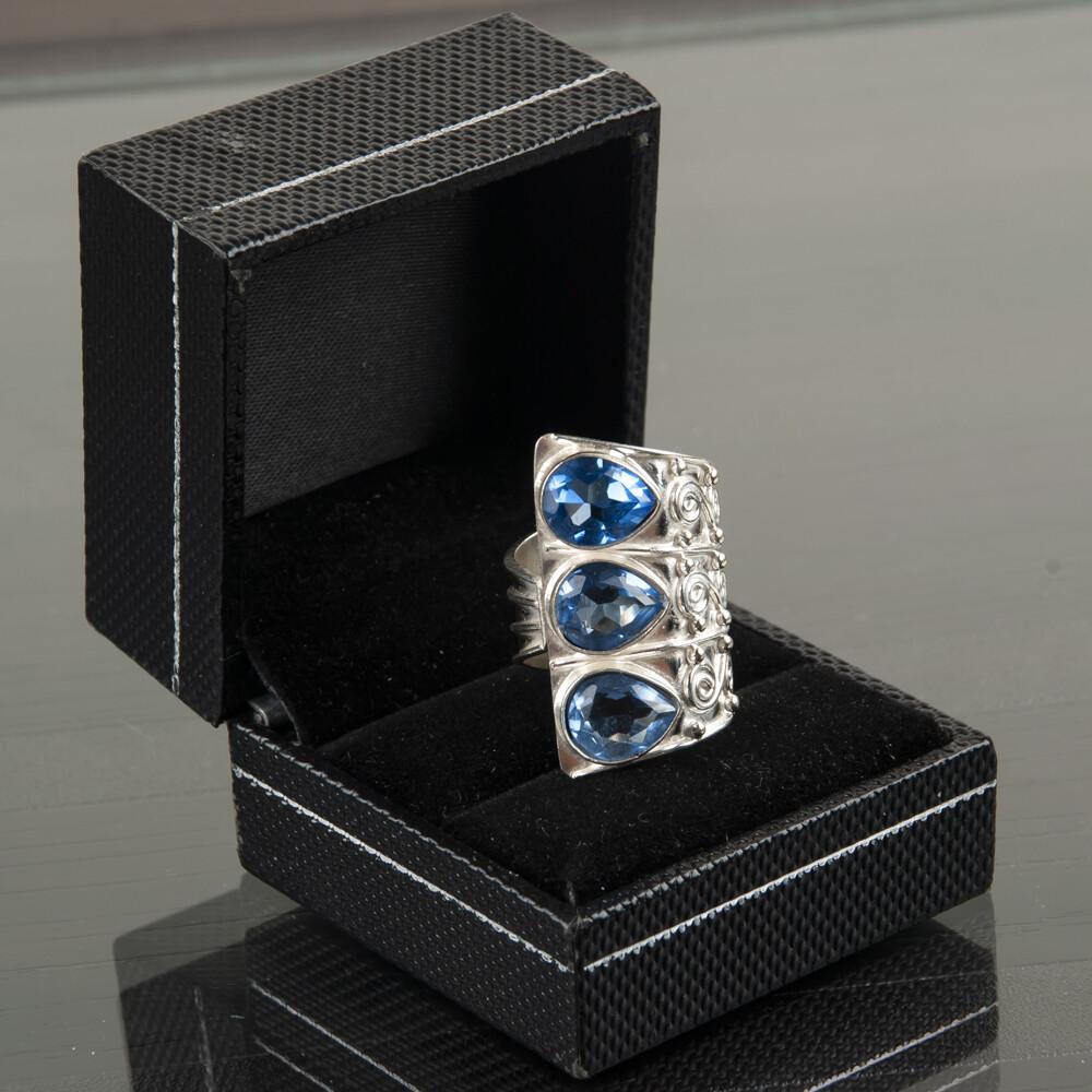 Natürlicher Tansanit Edelstein 925 Sterlingsilber Stilvoller Schmuck Ring Für Frauen RR-20-15