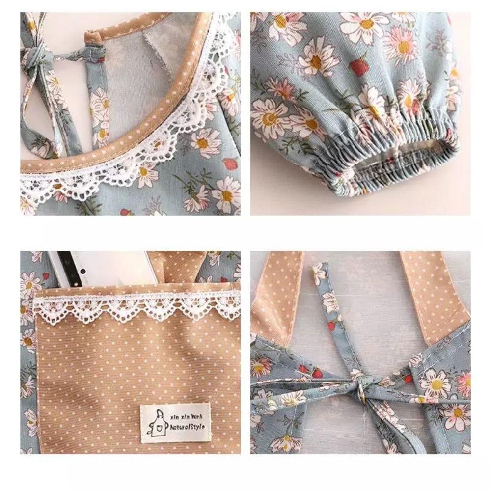 Protective Long Sleeve Apron Canvas Cleaning Apron Casual Kitchen Cooking Apron  Baking