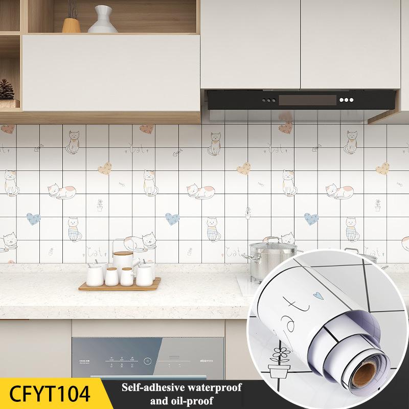 Naklejki Ścienne Kuchenne Odporne na Olej i Wodoodporne PCV Folia Aluminiowa Blat Kuchenki Szafka Samoprzylepna Tapeta do Dekoracji Domu