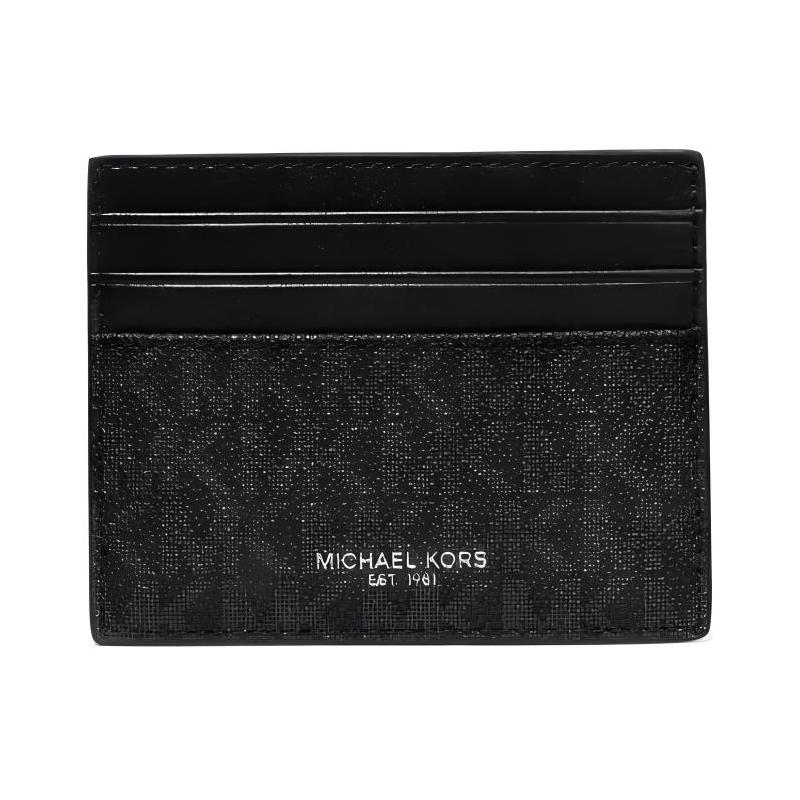 MICHAEL KORS Greyson Presbyopia Printed Retro Artificial Leather Card Holder Small Men s Black black чёрный
