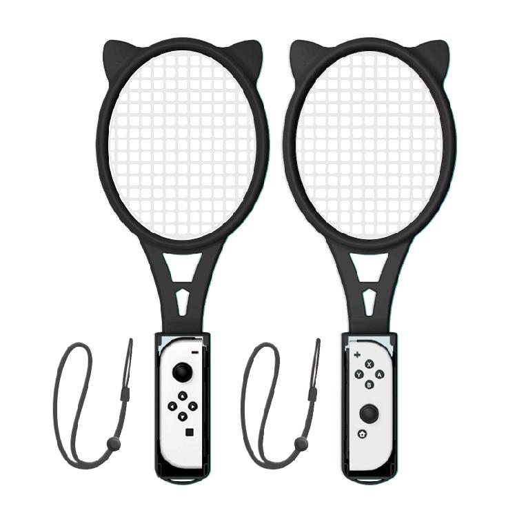 1 Pair Tennis Rackets Controller Grip Handle Kit for Switch OLED