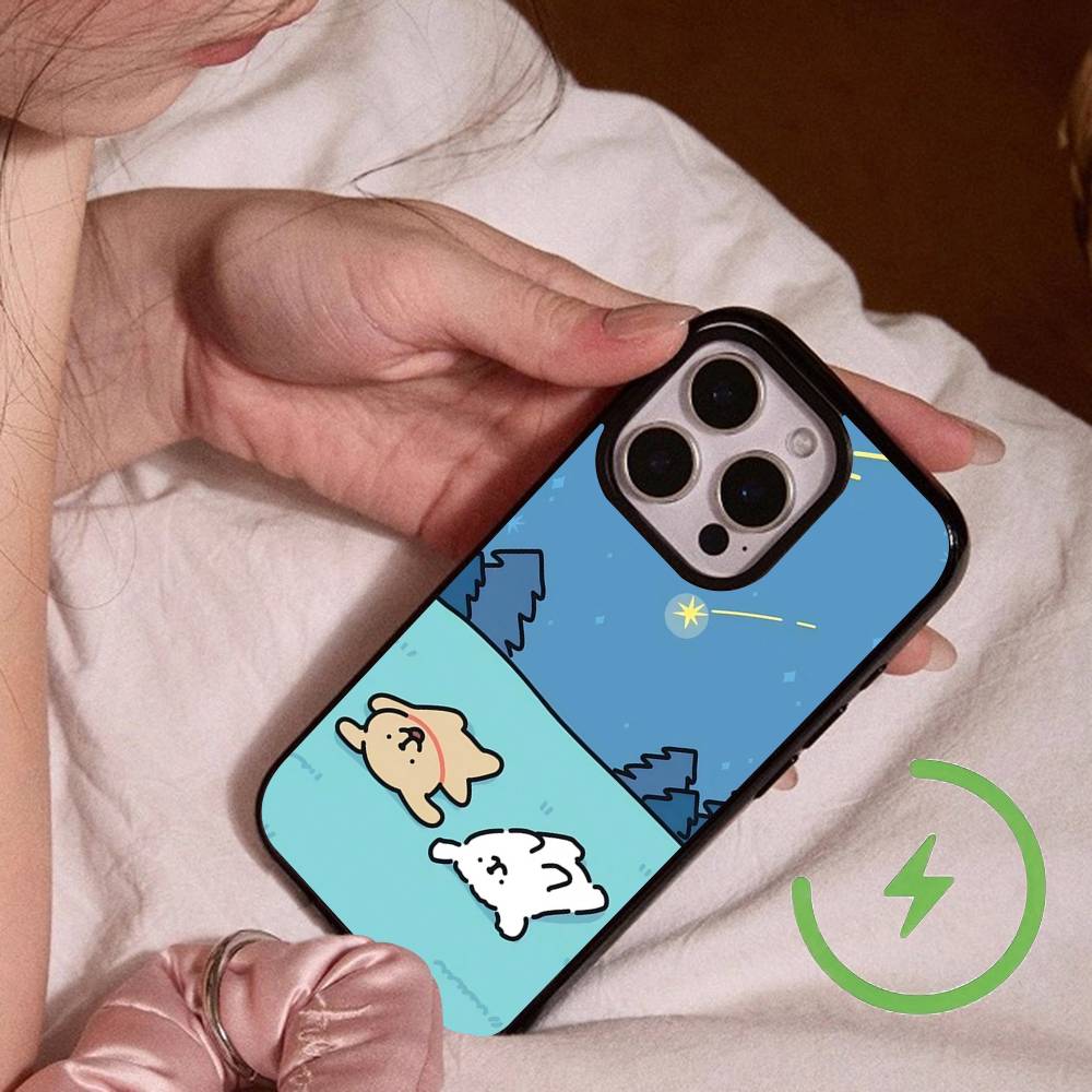

Korea Line Puppy Maltese For Magsafe For IPhone Phone Case 17 Air 16 15 14 Plus 13 12 Mini 11 Pro Max Thin Magnetic Cover iPhone 16