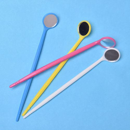 100pcs Dental Disposable Mouth Exam Mirrors Plastic Dental Instrument
