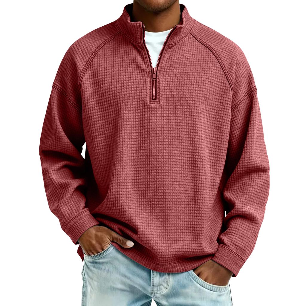 Men's Knit Casual Collar Pullover - Long Sleeve Daily Wear