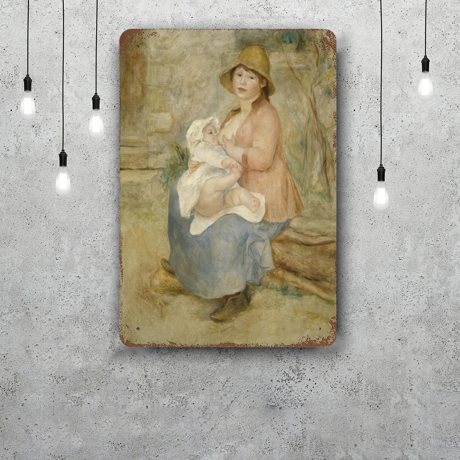 

PierreAuguste Renoir Retro Vintage Tin Sign Poster Decorative Plaque Metal Plate Wall Decor 20x30cm（7.8x11.8inch）