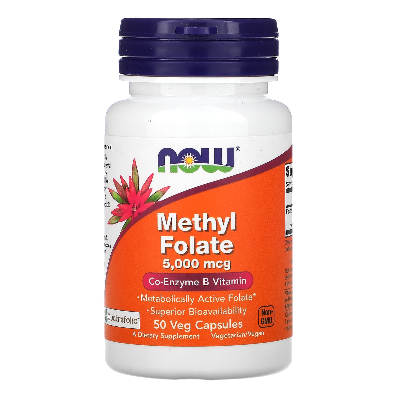 

NOW Foods, Methyl Folic Acid, 5,000 mg, 50 Veggie Capsules