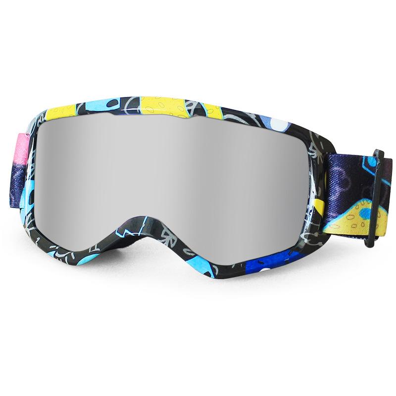 Lunettes de ski pour enfants avec protection anti-buée double couche5-14Lunettes de ski pour enfants haute définition anti-neige et coupe-vent