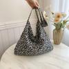 High-End Women'S Bags, Fashionable Contrasting Colors, Large-Capacity Student Shoulder Bags, Leopard Print Tote Bags.