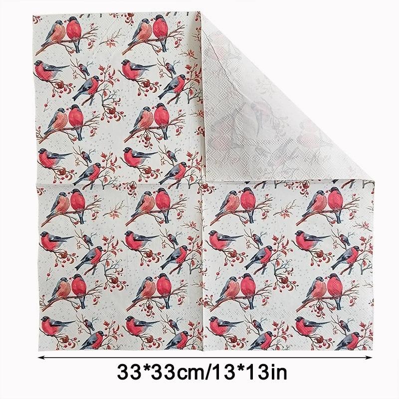 20pcs/pac Floral Printed Paper Napkins for Wedding Colorful Facial Tissues for Party Table Setting Disposable Dinner Napkins
