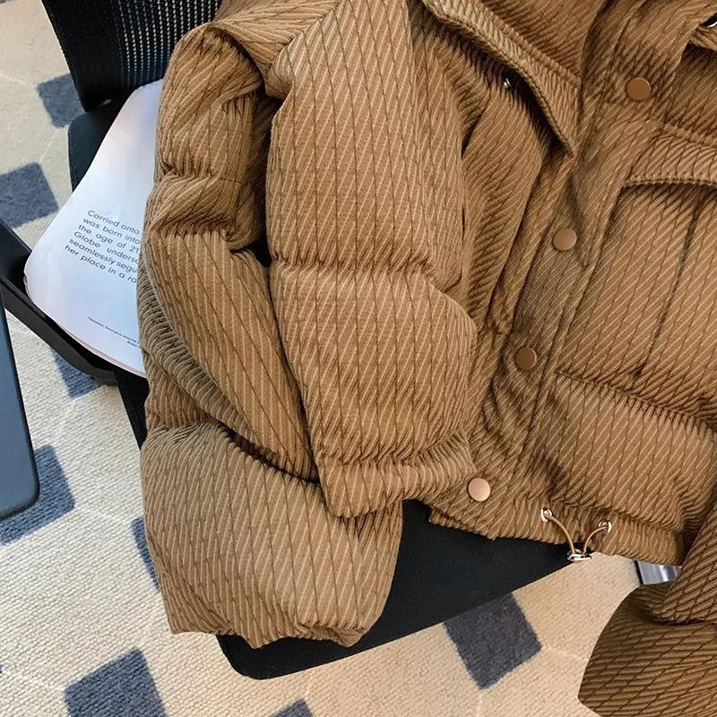 Women's 2023 Winter Cotton-Padded Short Jacket - Warm, Thick Stand-Up Collar, Trendy Versatile Design