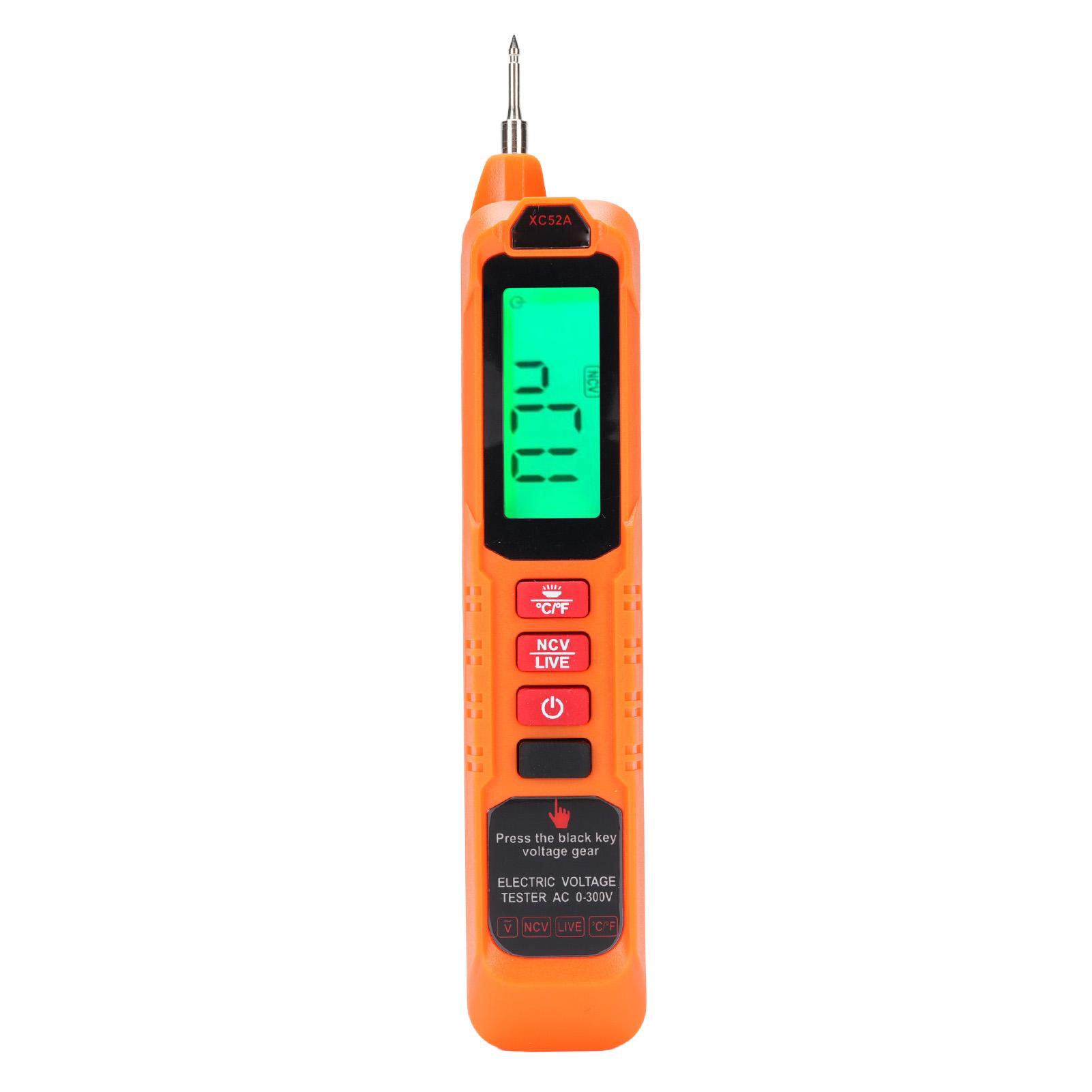 

Voltage Tester 12V 300V LCD Display Buzzer Alarm Multifunctional High Efficiency AC Voltage Detector Pen