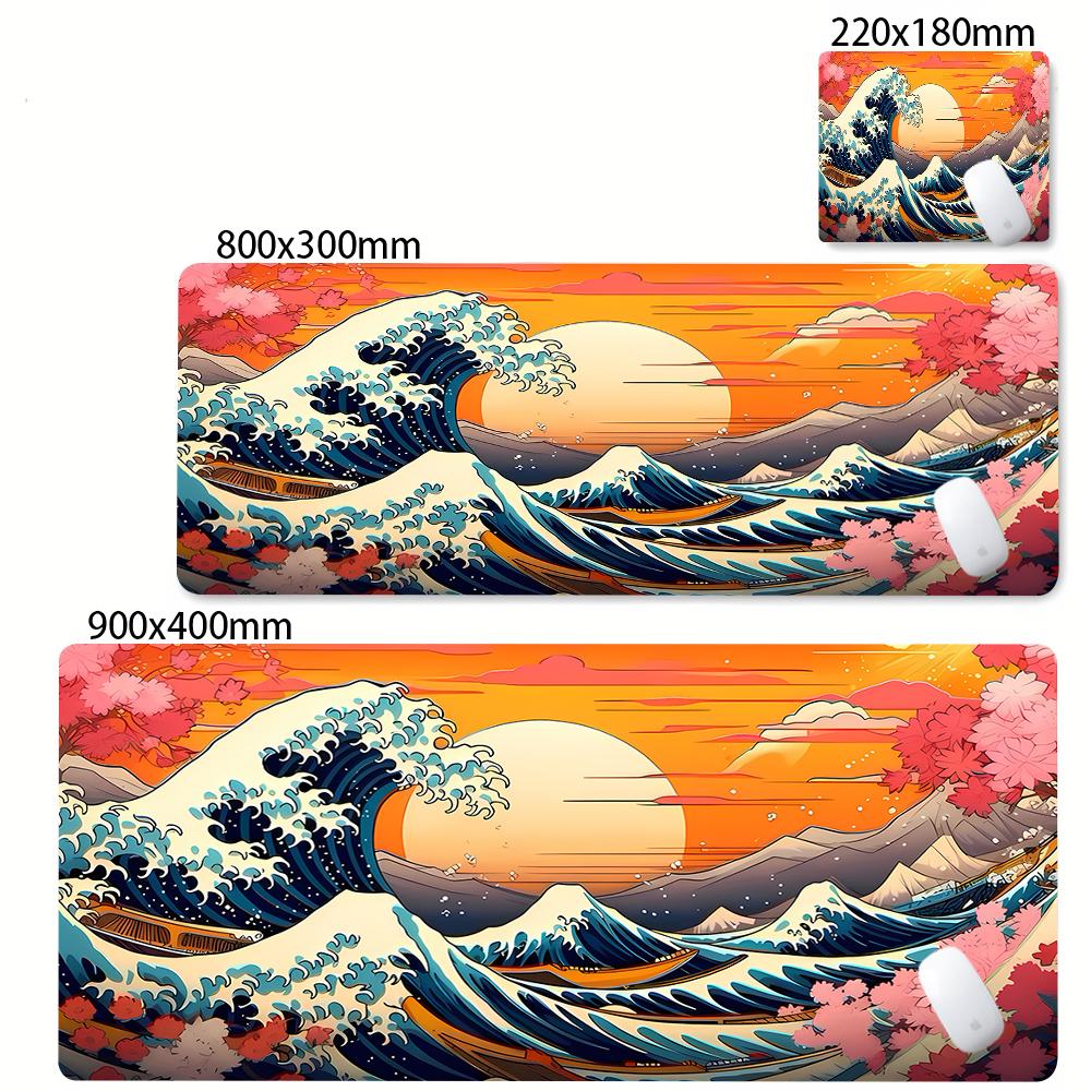 Anime Deskmat Japan Great Waves Large Mouse Pad Desktop Accessories Mousepad Gamer Desk Mat Game Mats Gaming Mause Office Pads