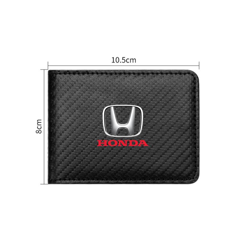 Carbon Fiber Car Driving License Package Protector Cover For Honda Civic xrv hrv crv brv City Accord Fit Jazz Insight SM1