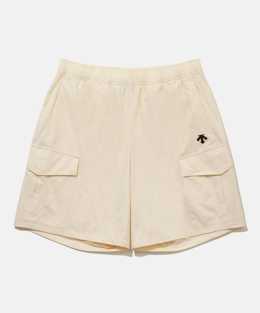 DESCENTE Stretch 7.5-Inch Woven Cargo Shorts Ivory Sr221Uhp44