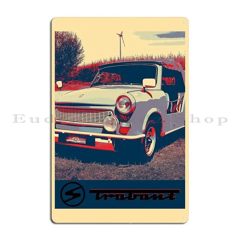 Wartburg legends never die GDR Oldtimer VEB Automobilwerke Eisenach Metal Create Pub Classic Tin Sign Poster 20x30cm(7.8x11.8inch)