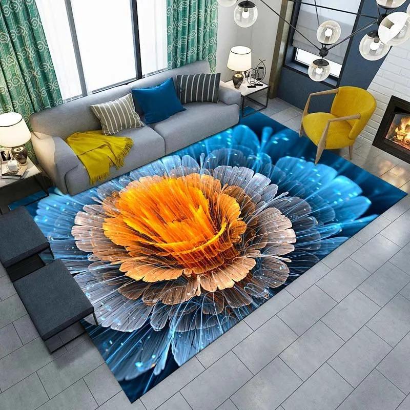 Fantasy Flower Pattern Floor Mats Door Front Decoration Home Living Room Floor Mats