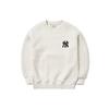 MLB Sweatshirts Unisex Cream Crew Neck Moderate Regular 3AMTEC616-50CRS