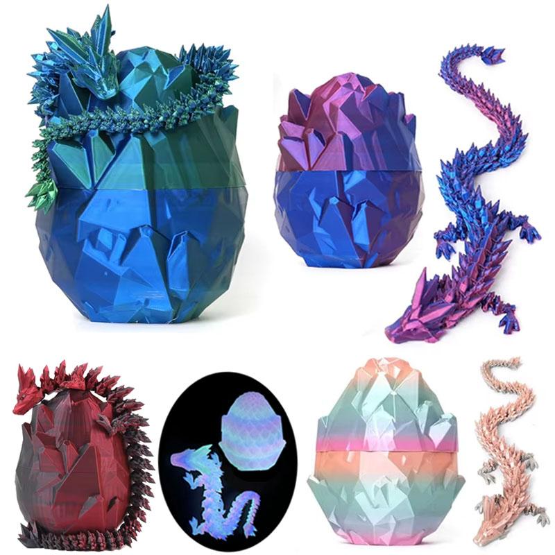 Creative Decompression Dragon Egg Chameleon Pendulum 3D Printing Complete Set Of Gifts Colorful Set Toys Colorful Decoration