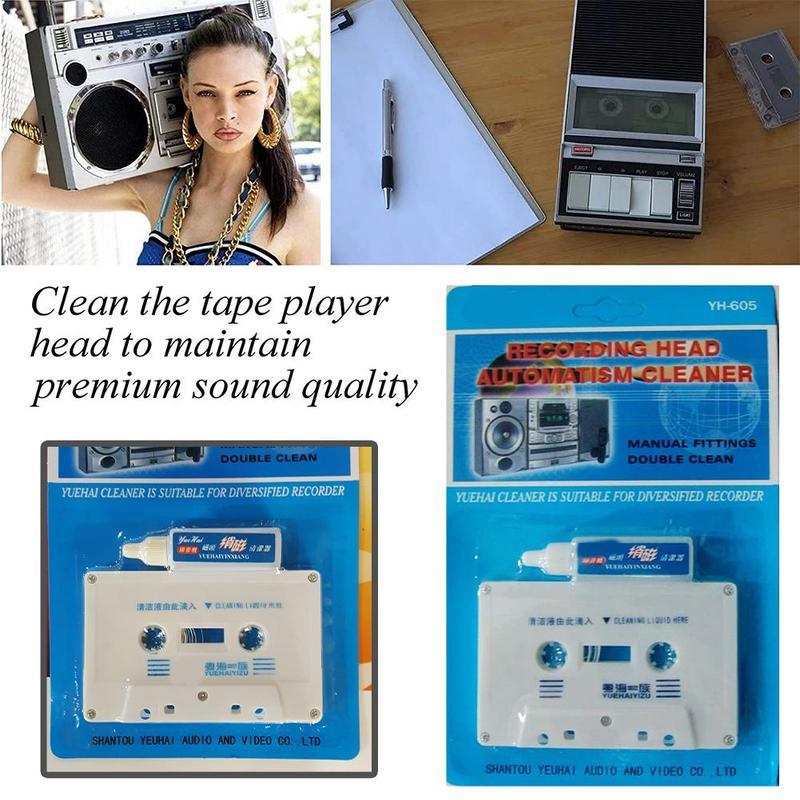 audio tape head cleaning kit, cleaning cassette, demagnetization