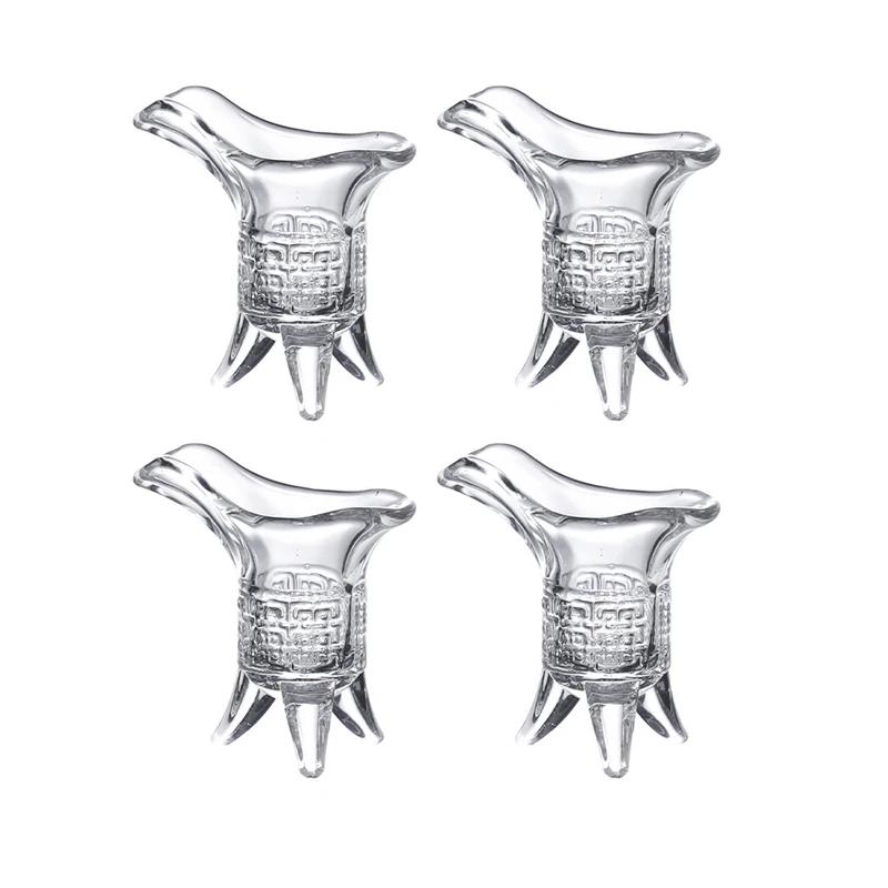 4pcs Sets Ancient Imperial Wine Cups Korean Style Whiskey Glass Glasses Retro Duke Cup Creative Wine Mug Classical Drinkware