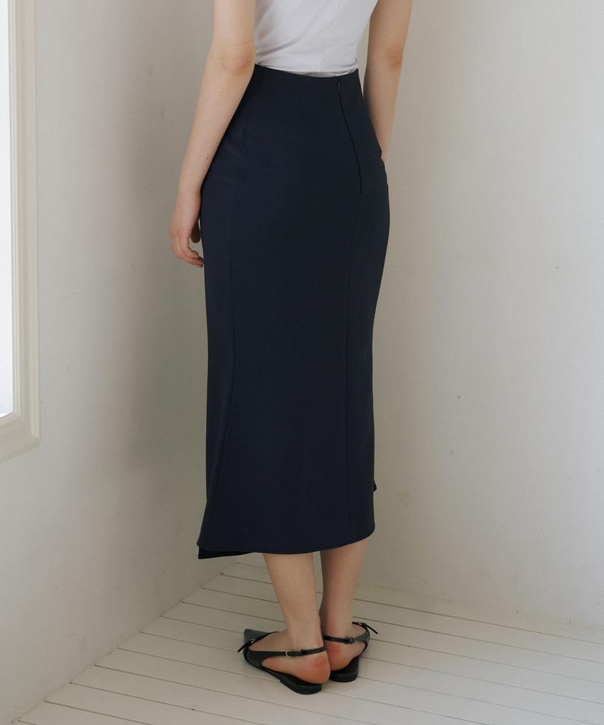 Riorg Ce Unbalanced Mermaid Skirt Navy