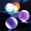 2.5 Inch Squeaky & Light-Up Dog Ball - Geometric Pattern, Durable Natural Rubber, Suitable for All Breeds, Battery-Free Interactive Training Toy