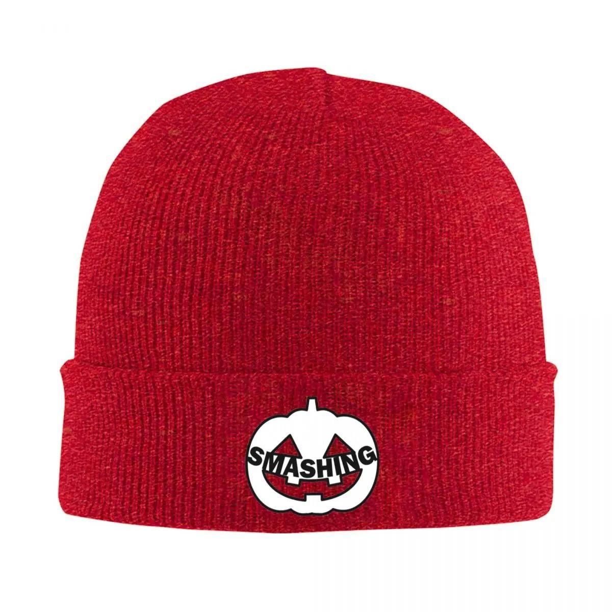 New Smashing Pumpkins Bonnet Hats Text Beanie Hats Custom Knitting Hat Winter Trendy Unisex Women Hippie Elastic Cap