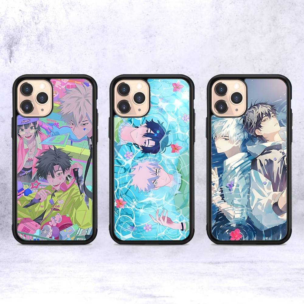 Healing Anime L-Link C-Click PC+TPU Phone Case For IPhone 17 16 15 14 13 12 11 Pro Max Plus Kawaii Cartoon Cover