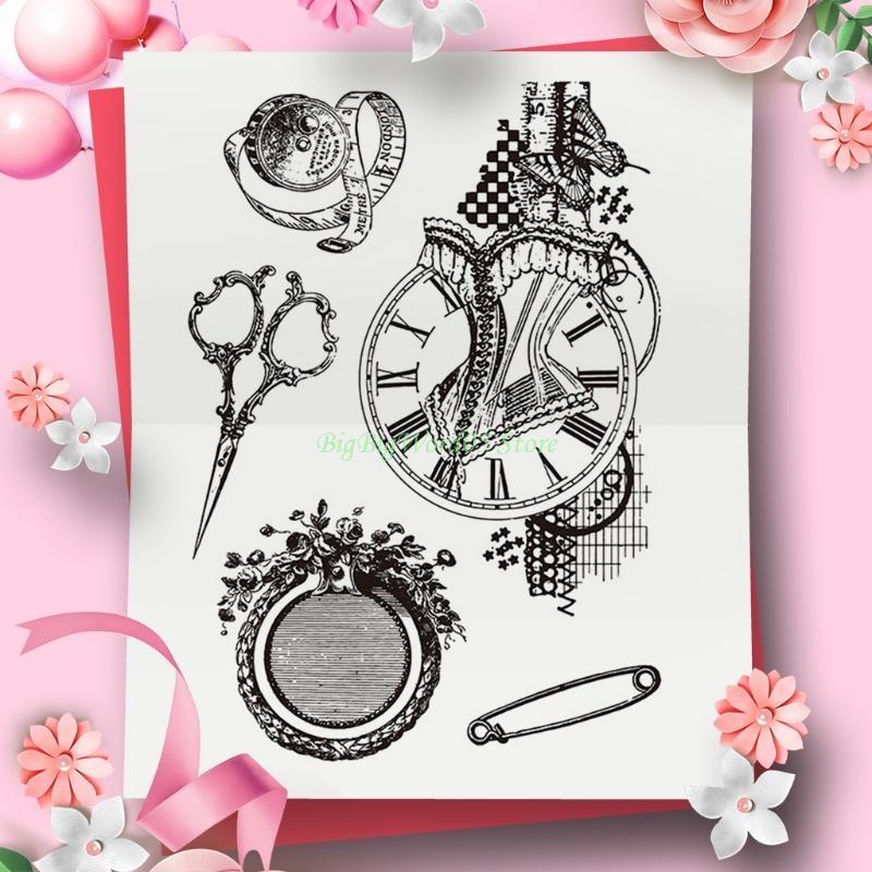 24TE Beautiful Clear Plastic Stamper Block Stamp Blocks for DIY Scrapbooking Diary Embellishments