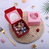 100pcs DIY Paper Box with Window Paper Gift Box Cake Packaging for Wedding Home Party Muffin Packaging