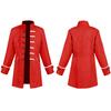  New Men's and Children's Dress Coat Solid Color Fashion Steampunk Retro Uniform Stand-up Collar