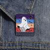 Creative Whimsical Halloween Ghost Brooch Pin Charming Metal Badge For Festive Wear