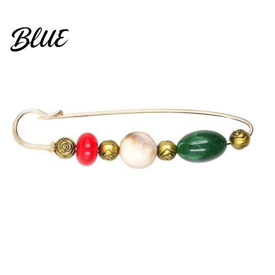 Brooch Alloy Pin Wear-Resistant Anti-Rust Elegant Imitation Stone Design Anti-rust