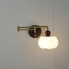 Modern Telescopic Swing Arm Wall Lamps Solid Wood Reading Lamp With Switch Nordic Folding Rotatable Bedroom Bedside Wall Lights